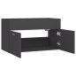 vidaXL Waschbeckenunterschrank Grau 80x38,5x46 cm Holzwerkstoff vidaXL Waschbeckenunterschrank Grau 80x38,5x46 cm Holzwerkstoff
