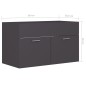 vidaXL Waschbeckenunterschrank Grau 80x38,5x46 cm Holzwerkstoff vidaXL Waschbeckenunterschrank Grau 80x38,5x46 cm Holzwerkstoff
