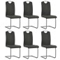 vidaXL Freischwinger 6 Stk. Grau Kunstleder vidaXL Freischwinger 6 Stk. Grau Kunstleder