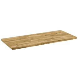 vidaXL Tischplatte Eichenholz Massiv Rechteckig 44 mm 120 x 60 cm