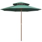 vidaXL Doppeldeck Sonnenschirm 270×270 cm Holzstange Grün vidaXL Doppeldeck Sonnenschirm 270×270 cm Holzstange Grün