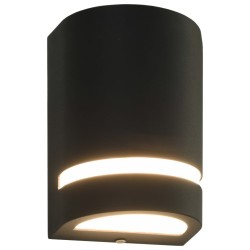 vidaXL Außenwandleuchten 2 Stk. 35 W Schwarz Halbrund