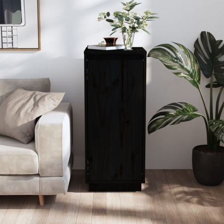 vidaXL Sideboard Schwarz 31,5x34x75 cm Massivholz Kiefer