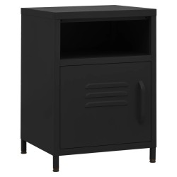vidaXL Nachttisch Schwarz 35x35x51 cm Stahl 