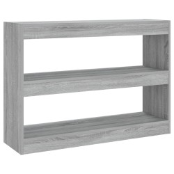 vidaXL Bücherregal/Raumteiler Grau Sonoma 100×30×72 cm
