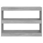 vidaXL Bücherregal/Raumteiler Grau Sonoma 100×30×72 cm