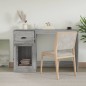 vidaXL Schreibtisch mit Schublade Grau Sonoma 115x50x75cm vidaXL Schreibtisch mit Schublade Grau Sonoma 115x50x75cm