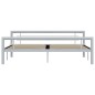 vidaXL Bettgestell Grau und Weiß Metall 180 × 200 cm vidaXL Bettgestell Grau und Weiß Metall 180 × 200 cm