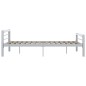 vidaXL Bettgestell Grau und Weiß Metall 180 × 200 cm vidaXL Bettgestell Grau und Weiß Metall 180 × 200 cm