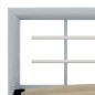 vidaXL Bettgestell Grau und Weiß Metall 180 × 200 cm vidaXL Bettgestell Grau und Weiß Metall 180 × 200 cm