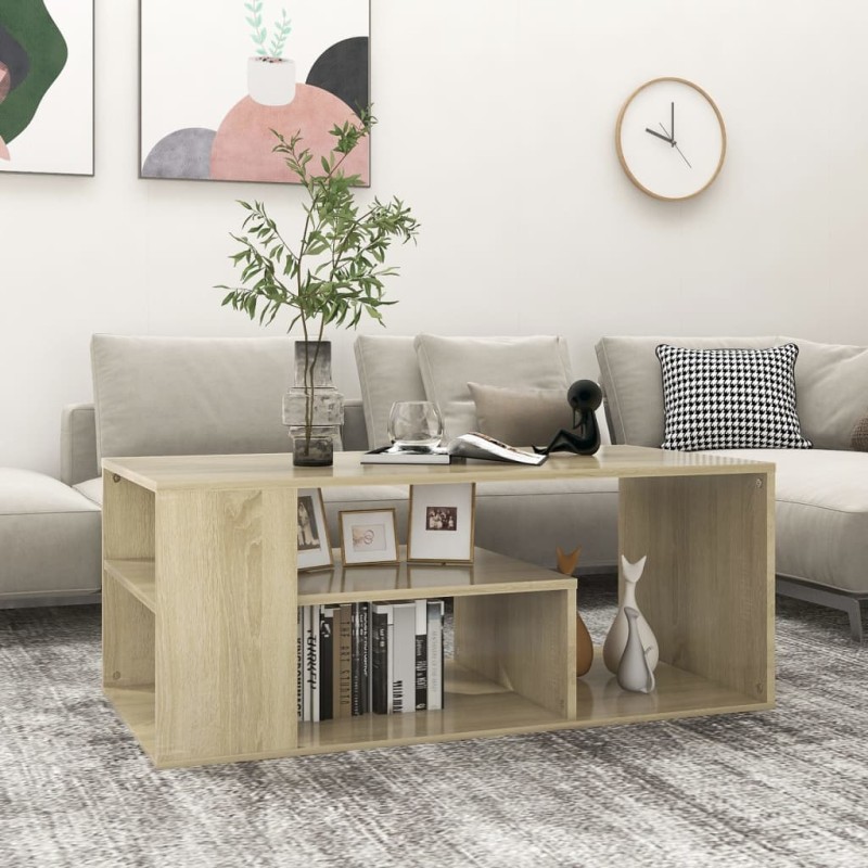 vidaXL Couchtisch Sonoma-Eiche 100x50x40 cm Holzwerkstoff vidaXL Couchtisch Sonoma-Eiche 100x50x40 cm Holzwerkstoff