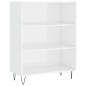 vidaXL Bücherregal Hochglanz-Weiß 69,5x32,5x90 cm Holzwerkstoff vidaXL Bücherregal Hochglanz-Weiß 69,5x32,5x90 cm Holzwerkstoff