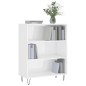 vidaXL Bücherregal Hochglanz-Weiß 69,5x32,5x90 cm Holzwerkstoff vidaXL Bücherregal Hochglanz-Weiß 69,5x32,5x90 cm Holzwerkstoff