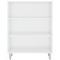 vidaXL Bücherregal Hochglanz-Weiß 69,5x32,5x90 cm Holzwerkstoff vidaXL Bücherregal Hochglanz-Weiß 69,5x32,5x90 cm Holzwerkstoff