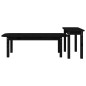 vidaXL 2-tlg. Couchtisch-Set Schwarz Massivholz Kiefer vidaXL 2-tlg. Couchtisch-Set Schwarz Massivholz Kiefer
