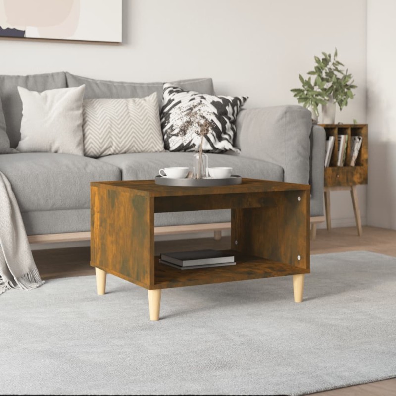 vidaXL Couchtisch Räuchereiche 60x50x40 cm Holzwerkstoff vidaXL Couchtisch Räuchereiche 60x50x40 cm Holzwerkstoff