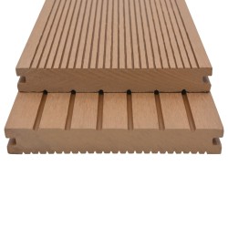WPC Massive Terrassendielen mit Zubehör 20 m² 4 m Teak