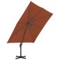 vidaXL Ampelschirm mit Aluminium-Mast Terrakotta-Rot 400x300 cm vidaXL Ampelschirm mit Aluminium-Mast Terrakotta-Rot 400x300 cm