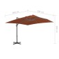 vidaXL Ampelschirm mit Aluminium-Mast Terrakotta-Rot 400x300 cm vidaXL Ampelschirm mit Aluminium-Mast Terrakotta-Rot 400x300 cm