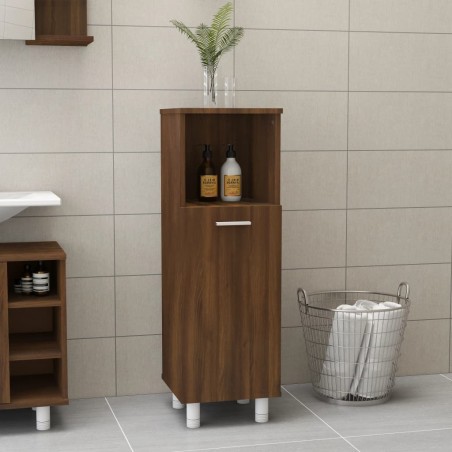 vidaXL Badschrank Braun Eichen-Optik 30x30x95 cm Holzwerkstoff