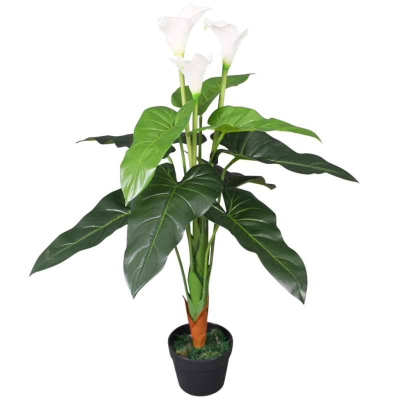 vidaXL Künstliche Calla-Lilie mit Topf 85 cm Weiß vidaXL Künstliche Calla-Lilie mit Topf 85 cm Weiß