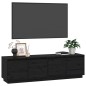 vidaXL TV-Schrank Schwarz 156x37x45 cm Massivholz Kiefer vidaXL TV-Schrank Schwarz 156x37x45 cm Massivholz Kiefer