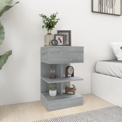 vidaXL Nachttisch Grau Sonoma 40x35x65 cm Holzwerkstoff
