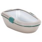vidaXL Katzenklo Braun und Weiß 69,5x47x26 cm PP vidaXL Katzenklo Braun und Weiß 69,5x47x26 cm PP