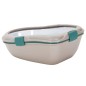 vidaXL Katzenklo Braun und Weiß 69,5x47x26 cm PP vidaXL Katzenklo Braun und Weiß 69,5x47x26 cm PP