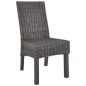 Esszimmerstühle 4 Stk. Braun Kubu Rattan und Mangoholz Esszimmerstühle 4 Stk. Braun Kubu Rattan und Mangoholz