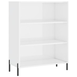 vidaXL Regalschrank Hochglanz-Weiß 69,5x32,5x90 cm Holzwerkstoff