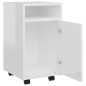 vidaXL Beistellschrank mit Rollen Hochglanz-Weiß 33x38x60 cm vidaXL Beistellschrank mit Rollen Hochglanz-Weiß 33x38x60 cm