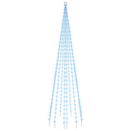vidaXL LED-Weihnachtsbaum für Fahnenmast Blau 310 LEDs 300 cm