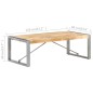 vidaXL Couchtisch 120x60x40 cm Raues Mangoholz vidaXL Couchtisch 120x60x40 cm Raues Mangoholz