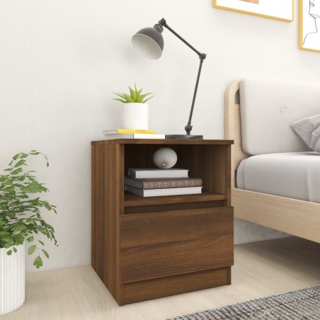 vidaXL Nachttische 2 Stk. Braun Eichen-Optik 40x40x50 cm Holzwerkstoff