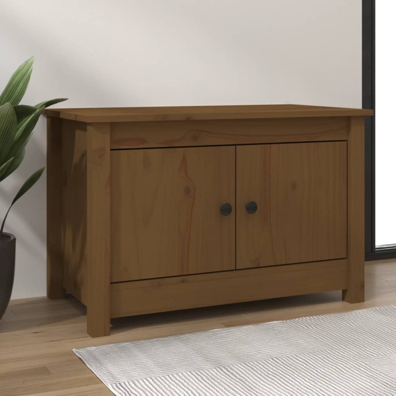 vidaXL Schuhschrank Honigbraun 70x38x45,5 cm Massivholz Kiefer vidaXL Schuhschrank Honigbraun 70x38x45,5 cm Massivholz Kiefer