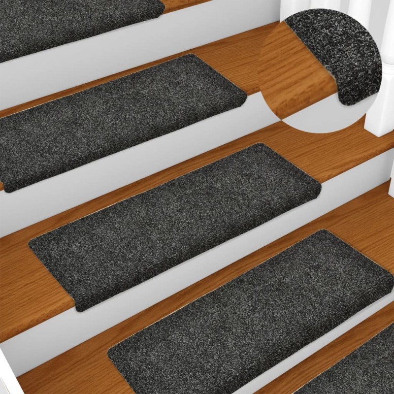 vidaXL Treppenmatten 10 Stk. Grau 65x21x4 cm Nadelvlies vidaXL Treppenmatten 10 Stk. Grau 65x21x4 cm Nadelvlies