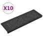 vidaXL Treppenmatten 10 Stk. Grau 65x21x4 cm Nadelvlies vidaXL Treppenmatten 10 Stk. Grau 65x21x4 cm Nadelvlies