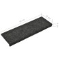 vidaXL Treppenmatten 10 Stk. Grau 65x21x4 cm Nadelvlies vidaXL Treppenmatten 10 Stk. Grau 65x21x4 cm Nadelvlies