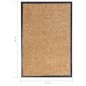 vidaXL Fußmatte Waschbar Creme 40x60 cm vidaXL Fußmatte Waschbar Creme 40x60 cm