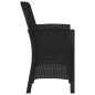 vidaXL 2-Sitzer Gartenbank mit Kissen PP Rattan Graphit vidaXL 2-Sitzer Gartenbank mit Kissen PP Rattan Graphit