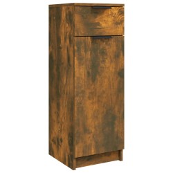 vidaXL Badezimmerschrank Räuchereiche 32x34x90 cm Holzwerkstoff