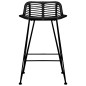 vidaXL Barhocker 2 Stk. Schwarz Rattan vidaXL Barhocker 2 Stk. Schwarz Rattan