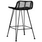 vidaXL Barhocker 2 Stk. Schwarz Rattan vidaXL Barhocker 2 Stk. Schwarz Rattan