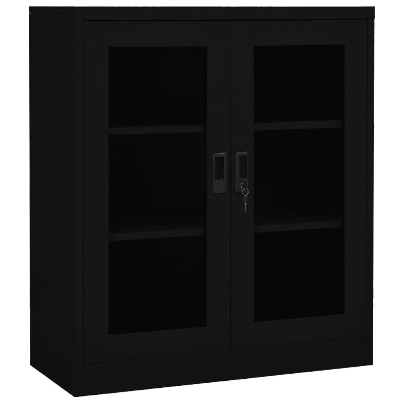vidaXL Büroschrank Schwarz 90x40x105 cm Stahl vidaXL Büroschrank Schwarz 90x40x105 cm Stahl