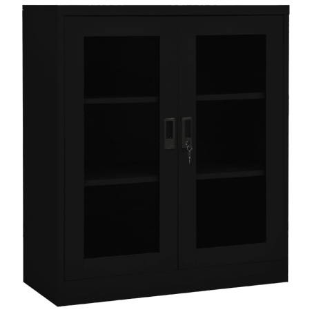 vidaXL Büroschrank Schwarz 90x40x105 cm Stahl 
