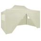 vidaXL Profi-Partyzelt Faltbar mit 4 Seitenwänden 3×4m Stahl Creme vidaXL Profi-Partyzelt Faltbar mit 4 Seitenwänden 3×4m Stahl Creme