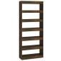 vidaXL Bücherregal/Raumteiler Räuchereiche 80x30x198 cm Holzwerkstoff vidaXL Bücherregal/Raumteiler Räuchereiche 80x30x198 cm Holzwerkstoff