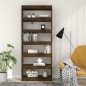 vidaXL Bücherregal/Raumteiler Räuchereiche 80x30x198 cm Holzwerkstoff vidaXL Bücherregal/Raumteiler Räuchereiche 80x30x198 cm Holzwerkstoff