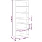 vidaXL Bücherregal/Raumteiler Räuchereiche 80x30x198 cm Holzwerkstoff vidaXL Bücherregal/Raumteiler Räuchereiche 80x30x198 cm Holzwerkstoff